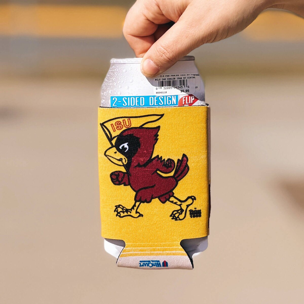 Pennant Cy 1858 Cyclones Gold Can Cooler 12-ounce side 2